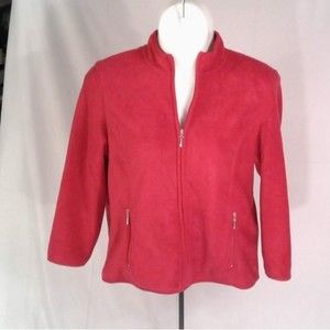 Red Fleece Zip Jacket